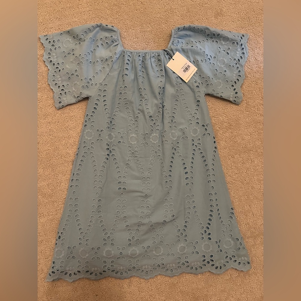 Blue Eyelet Patmos Dress from Maisonette